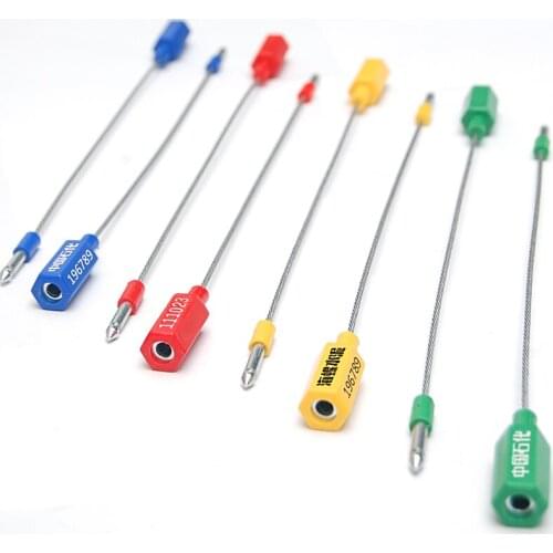 20pcs Security Cable Seals Numbered Tamper Container Tags 1.8mm Galvanized Steel Wire Fixed Length 245mm/9.65inche