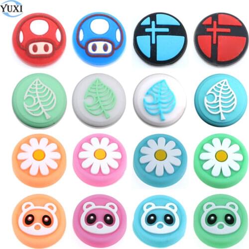 YuXi 4pcs For Nintend Switch Lite Analog Thumb Stick Grips Silicone Joystick Cap Cover For Switch NS Joy Con JoyCon Controller