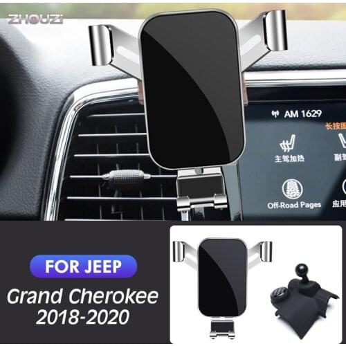 Car Mobile Phone Holder Clip For Jeep Grand Cherokee 2018 2019 2020 Air Vent GPS Stand Gravity Navigation Bracket Accessories