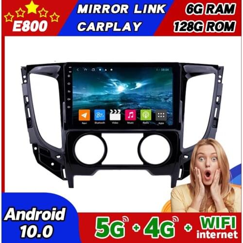 6GB Ram 128GB Rom Car Radio For Mitsubishi Triton L200 2015-2019 GPS NAVIGATION Android 10 Multimedia Player Autoradio Stereo