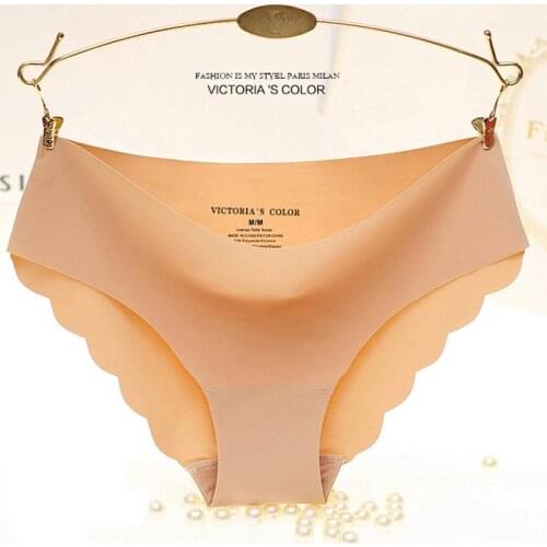 Seamless Panties Woman Underwear Sexy Briefs Solid Female Panty Low-Rise Underpants Knickers Girls Ice Silk Seamless Lingerie