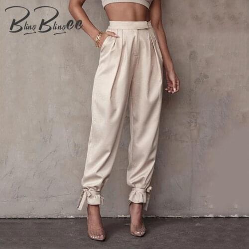 BlingBlingee Casual Trousers Women Winter Long Pants Loose Pencil Pant Hip Hop Sweatpants Fashion Pockets Pants Autumn Lady