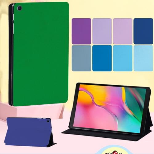 Tablets Case for Samsung Galaxy Tab S6 Lite/Tab A 8.0 T290/A 9.7 T550/10.1(T510/580)/10.5 T590/S5e T720 - Solid Color Cover Case