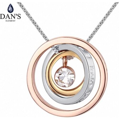 DANS element Brand Real Austrian Crystals Fashion Lucky Multi Color pendant Necklace For women 125215