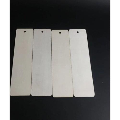 50 pcs Cheap Reader Gift Top Quality Wood Bookmark Blanking Tag For Party Decoration DIY Gift 12x3.2cm