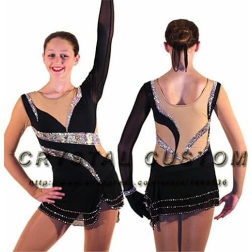 Girls Figure Skating Dresses Elegant New Brand Competition Ice Figure Skating Dress Children DR3513