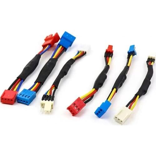 100P Fan Resistor Cable 3/4 Pin Male to 3/4Pin Female Connector Reduce PC CPU Fan Speed Noise Extension Resistor Slow down Cable