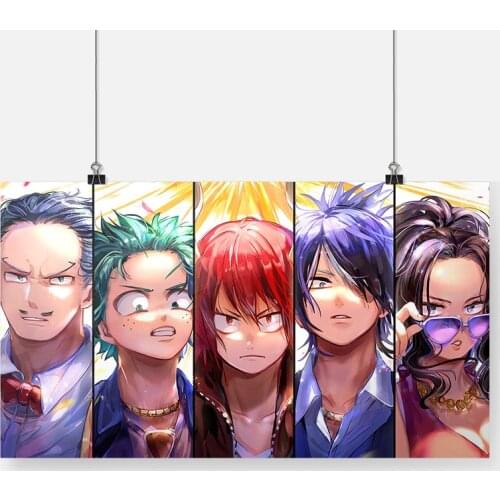 Canvas Painting Boku No Hero Academia Eijiro Kirishima Izuku Midoriya Momo Yaoyorozu Poster Wall Art Decor Prints Bedroom
