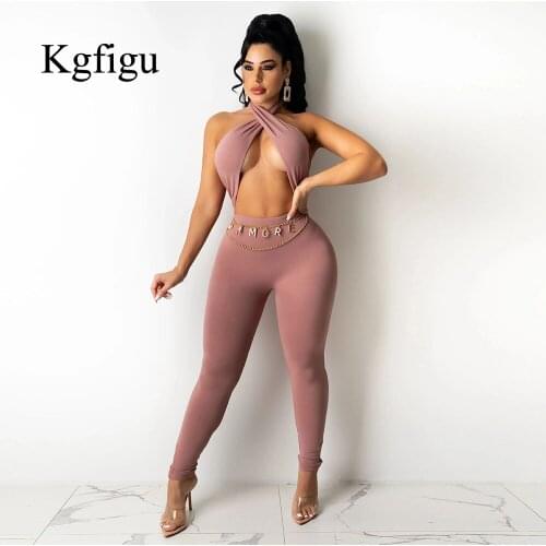 KGFIGU 2021 One Piece Black Rompers Women Elegant Fitness Summer Bandage Party Club Sexy Soft Jumpsuits Women Khaki Overalls