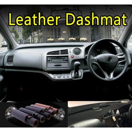 For Honda STREAM G2 RST TS ZS RN6 RN7 RN8 RN9 2006 - 2014 Leather Dashmat Dashboard Cover Dash Mat Carpet Car Styling Accessorie