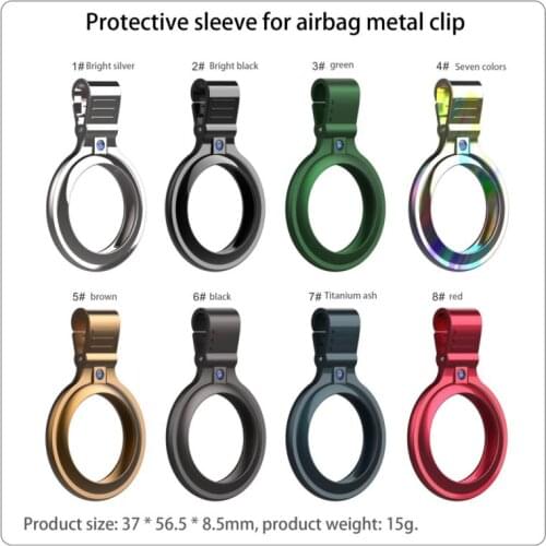 Metal Protective Cover For Aircovered AirTag Case Silicone Protector Bumper Case Compatible With Apple AirTags Tracker Buckle