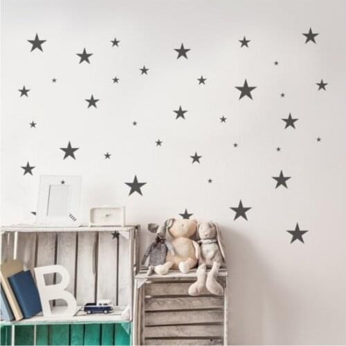 Star Sticker 118 PCs Wall Adhesive Pleasing Appearance Quality Elegant Design Gray Star Yapışkanlar Wink Attractive Convenient 2021 Trend