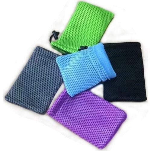 Nylon Mesh Drawstring Storage Pouch Bag 9x13cm Dust-proof Protective Bag Folding Pouch Handbags Convenient Bag