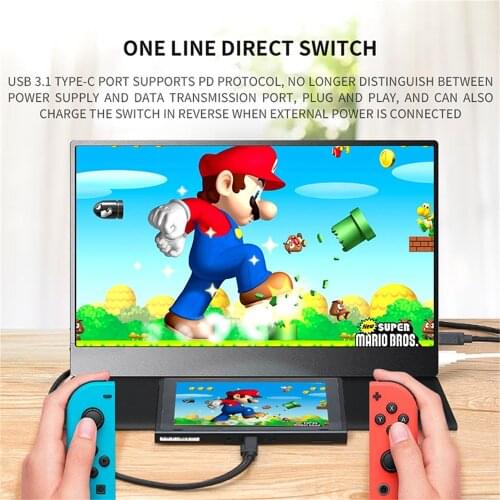 4K Portable Monitor For X Box Series X PS4 SWitch Gaming LCD Screen 12.5 Inch Laptop Extender Second Screen HDMI Mobile Monitor