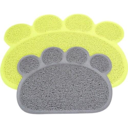 PVC Cat Litter Box Mat Anti Slip Kittens Mat Carpet Foot Pad Door Mat Pet Supply Elastic Scratching Pad cat paws pets accessory