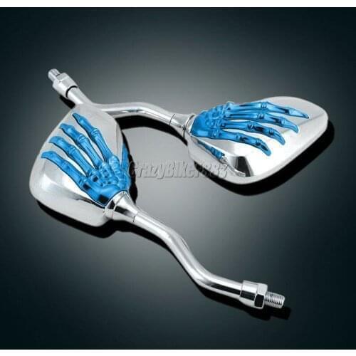 Blue Motorcycle Rear view Side Mirrors For Honda Shadow Spirit Aero VT600 VT700 VT750 VT1100 VT1300 VTX 1300 C R S RETRO