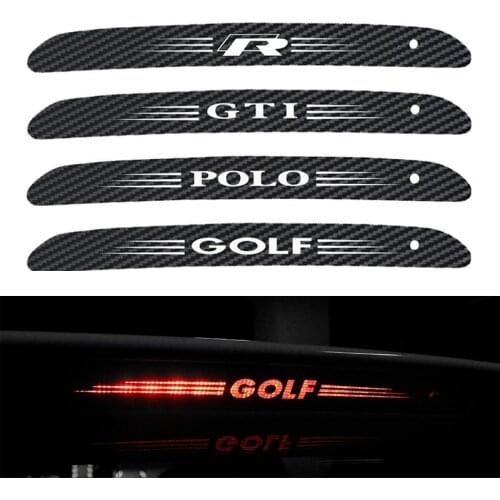 Carbon Fiber Brake Light Sticker High Luminous Brake Decorative Cover For VW Volkswagen GOLF 6 5 7 t5 t7 MK6 MK7 POLO Accessorie