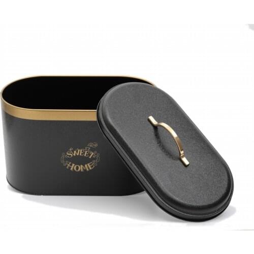 Bread Storage Box Food Container Kitchen Organizer Practical Metal Fruit Snack Box For Home Cuisine Decor Design 17,8x33,8x20 Cm