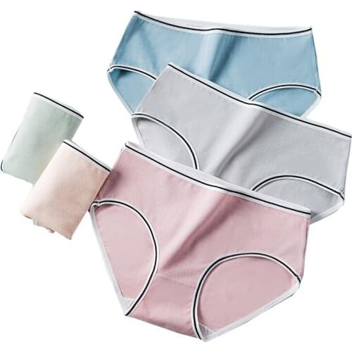 ZJX 5Pcs/Set Cotton Underwear Women Panties Panties Sexy Girls Briefs Soft Cute Underpants Fashion Female Breathable Lingerie