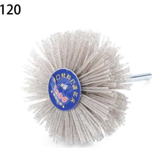 1pcs Abrasive Nylon Wheel Brush 80-600Grits Polishing Rotary Woodworking