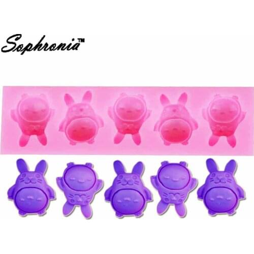 10PCS/SET New Arrival Totoro Silicone Cake Mold Chocolate Candy Mold Baking Mold Sugar Craft Fondant Tools Cake Decorating m802