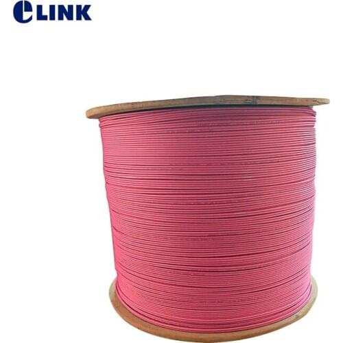 1000m OM4 fiber optic duplex cable 2.0mm Pink color indoor for fiber patchcords 1km/roll ftth wire 1km/roll ELINK LSZH jacket