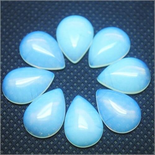 15pcs white opal glass cabochons nature yellow jad green stone CABS NO HOLE beads accessories making 10x14mm 13x18mm 18x25mm
