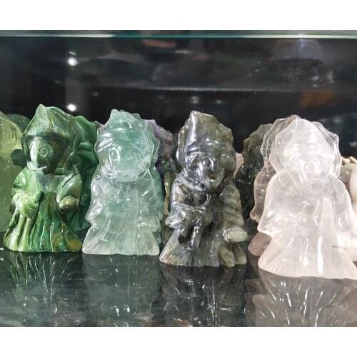 2.5inches Natural crystal witch quartz gemstone sorcerer reiki Healing Feng Shui