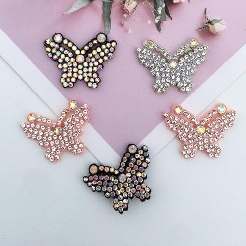 20PCS Butterfly Appliques for Clothing Cute Patches for Clothing Dress DIY Children Hair Clip Accessories Anime Patch