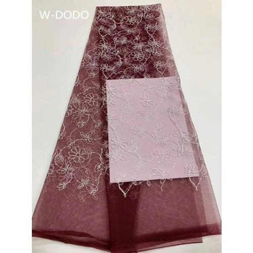 2021 High Quality French Nigerian Sequins Net African Tulle Mesh Sequence Lace Fabric For Dress 5yards/Lot ZL0224