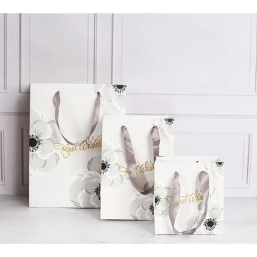 5pcs/lot Nordic Style Gift Bag Birthday Festival Bag Business Bags Birthday Party Supplies Wedding Decoration 2sizes