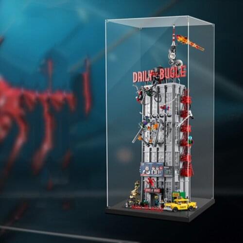 4mm Building Block Acrylic Display Box Show Case for 76178 Horn Daily News (Not Including Block Kit)