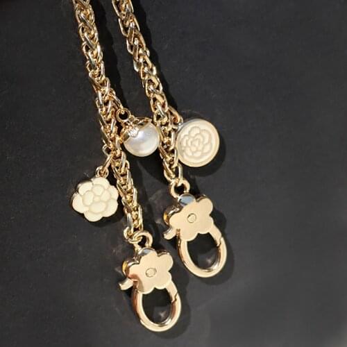 DIY Accessories 40cm-160cm Replacement Gold Metal Chain Shoulder Straps for Small Bags, Handbags Fashion 6mm Bag Handles Straps
