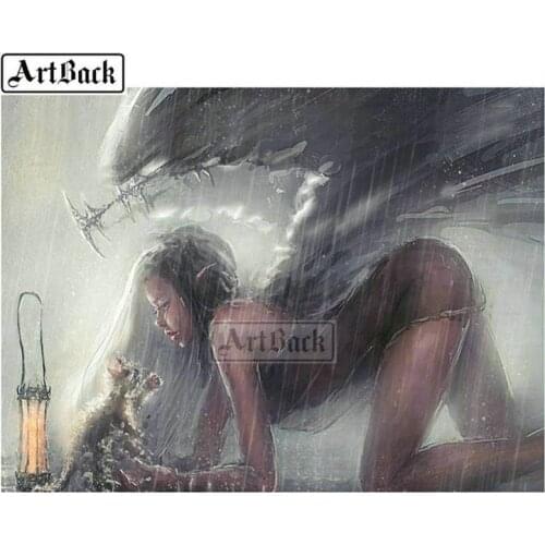 New 5D diamond painting girl storm icon full square / round drill diy diamond embroidery 3D mosaic home decoration