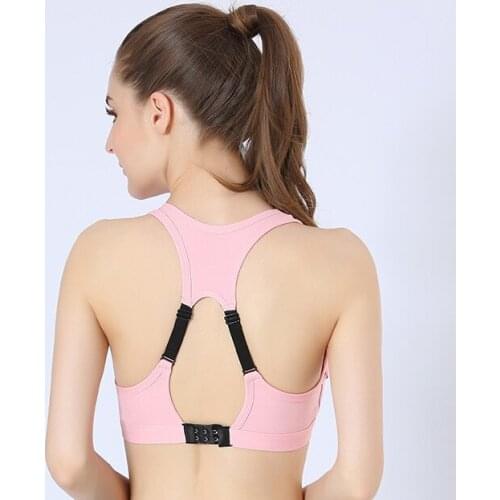 Anti Sagging Sports Bra Padded Yoga Top Female Plus Size Polyester Back Adjustable Push Up Gym Brassiere Sport Woman Fitness Bra