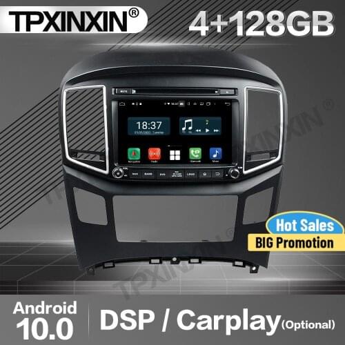 4+128G Apple Carplay Car Radio 2 Din Stereo Receiver Android For Hyundai H1 2016 2017 2018 GPS Navigation Player Audio Head Unit