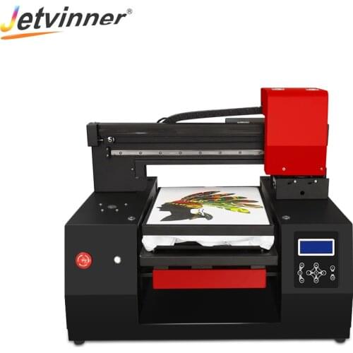 Jetvinner Automatic DTG A3+ Flatbed Printer 33* 60 cm T-shirt Printer For 50% cotton Fabric Shirt Canvas With Double Printhead