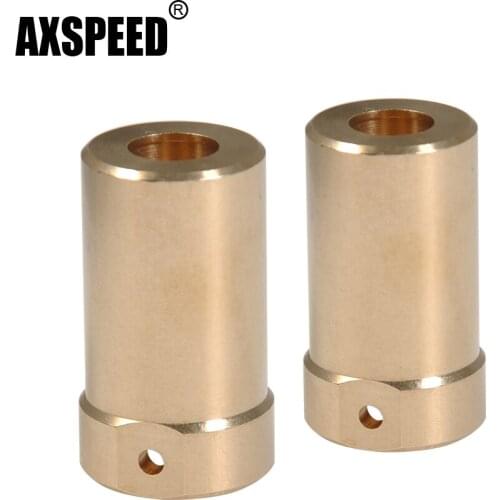 AXSPEED 2Pcs Rear Axle Brass Knuckles Bushings Cup Counterweight for Axial Wraith 90018 1/10 RC Crawler Car Upgrade Parts