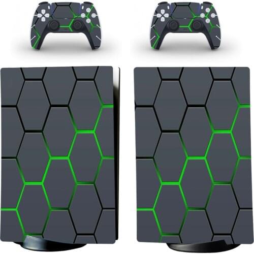 Game Console Stickers Cover Kit for Sony Playstation 5 PS5 Digital Edition Controller Removable Protective Skin Decals