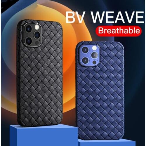 Summer Breathable Mesh BV Grid Weave Phone Case For iPhone 12 11 Pro Max XR X XS 6 7 8 Thin Heat Dissipation Soft TPU Back Cover