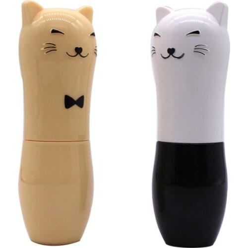 Kids Cute Cat 12.1mm Lip Rouge Lipstick Tubes Maquiagem Makeup Lip Balm Moisturizer Containers Packaging 200pcs/lot