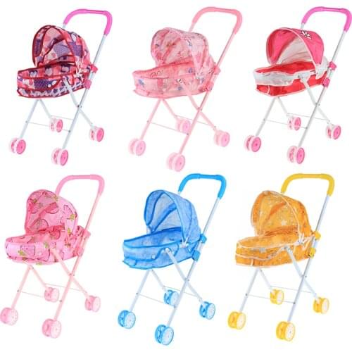 Baby Doll Pushchair Push Cart Simulation Mini Trolley Toy for Kids Children Developmental