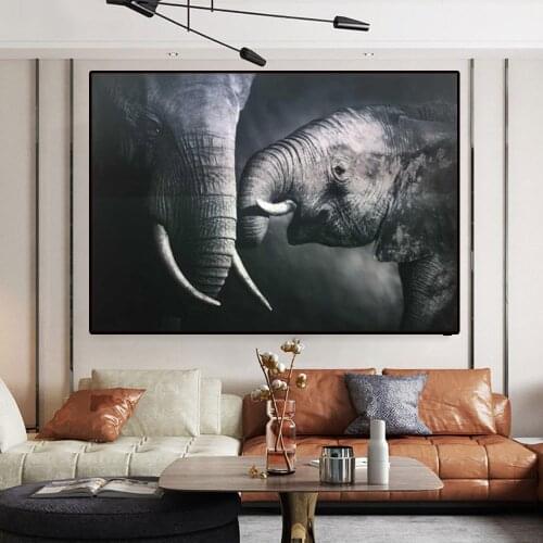 DIY Diamond Painting Kits for Adults Full Drill Crystal Rhinestone Embroidery Cross Stitch Home Wall Decor Black White Elephant