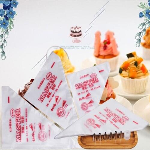 Bakeware Tools 100pcs Disposable Pastry Icing Piping Bag Cake Cream Pastry Cupcake Decorating fit All Size nozzles Pastry Bags