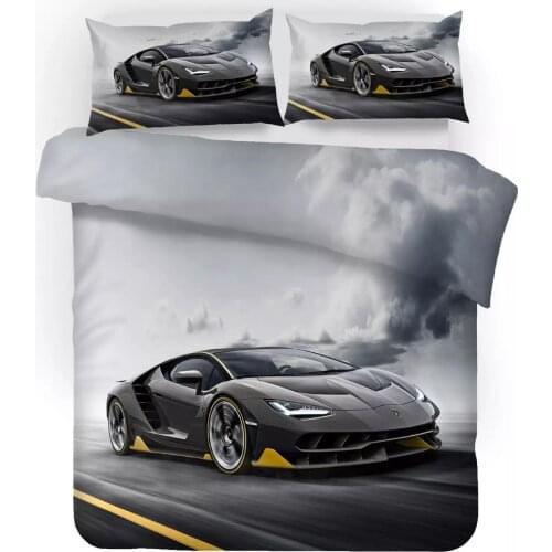 3D Printing Luxury Supercar Bedding Set Duvet Covers Bed Linen Bugatti Racing Car Comforter Bedding Sets Bedclothes Bed Linens