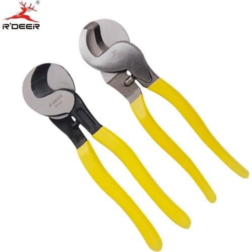 RDEER 10"/250mm Cutting Pliers Bend Head Cable Cutter For Cut Soft Copper Wire/PE IV Wire Cable Electrician Hand Tools