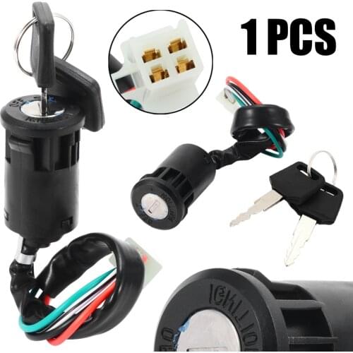 Mayitr 1se Motorbike Ignition Toggle Switch Lock 4 Wires Bike ATV Quad Motor Moped Scooters With 2 Keys For 50-250cc Motorcycle