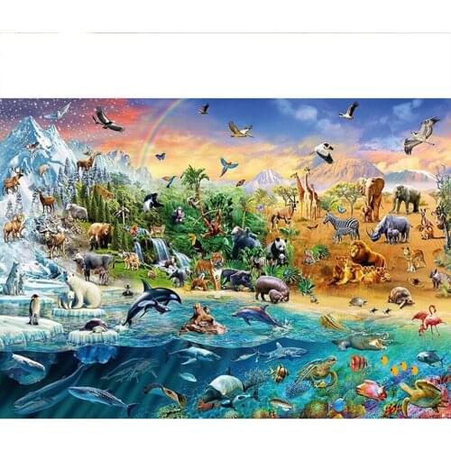 Full Square drill 5D DIY Diamond embroidery The world of animals Diamond Painting Cross Stitch Rhinestone Mosaic decor