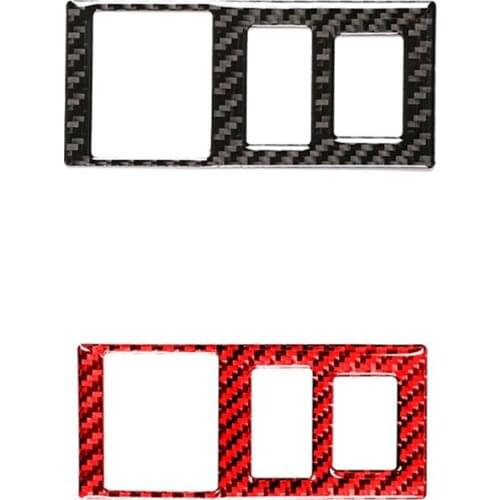 Carbon Fiber Headlight Height Adjustment Switch Cover Trim Sticker for Toyota - 2014-2021