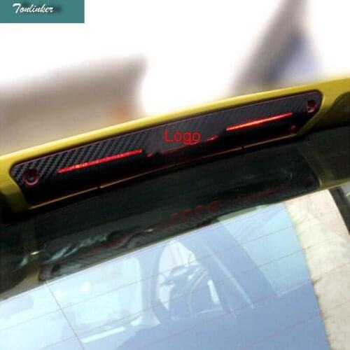 Tonlinker 1 PCS DIY Car styling carbon fiber New rear brake lights decoration stickers cover case stickers for Ford Focus 2012